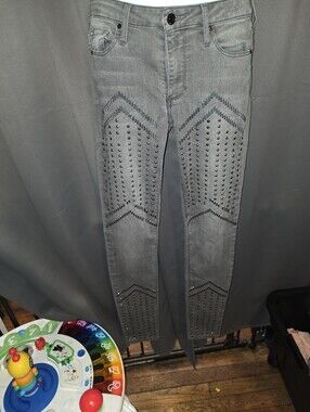 Black Orchid Grey Studded Skinny Jeans 26